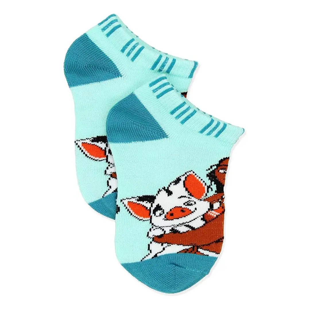 DisneyBuff.com Disney Moana Girl No Show 6 pack Sock Set Pua Piglet