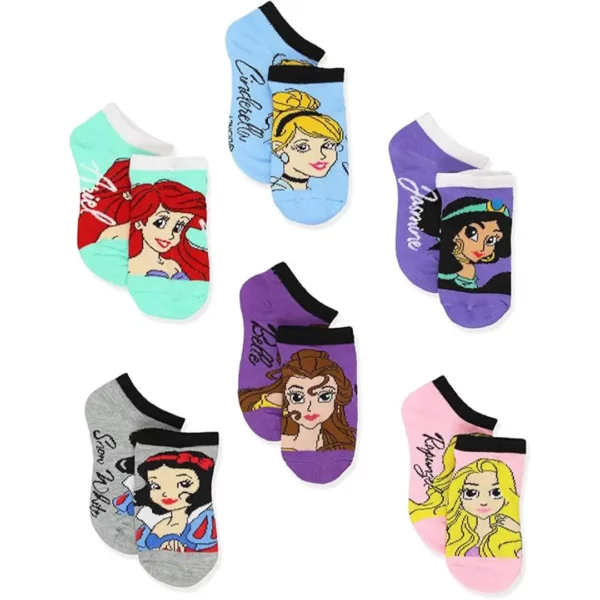 Disney Princess Girls 6 pack Socks Set