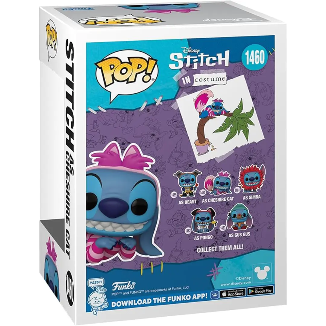 DisneyBuff.com Funko Pop Stitch as Alice in Wonderland as Cheshire Cat Box Back