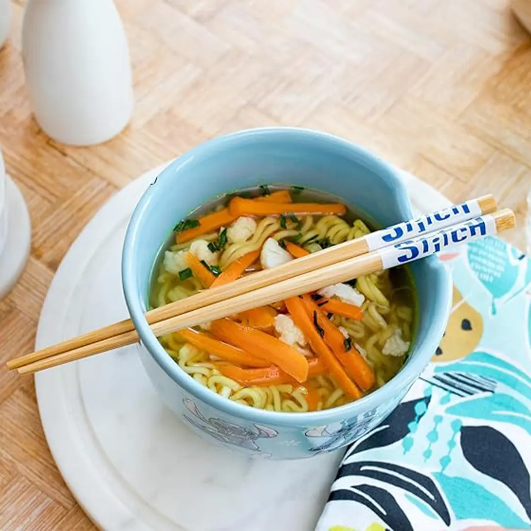 DisneyBuff.com Lilo and Stitch Japanese Ramen Bowl Chopsticks