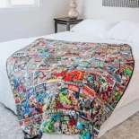 DisneyBuff.com Marvel Comics Oversized Fleece Throw Blanket Bed